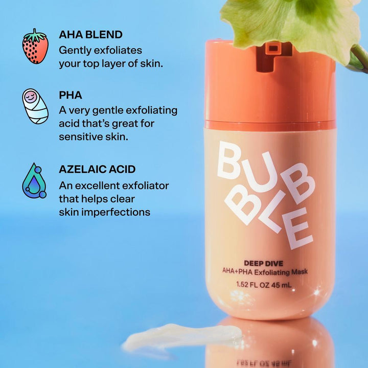 Bubble - Deep Dive Exfoliating Mask - Voor Zichtbaar Zachtere en Egalere Huid - 45ml