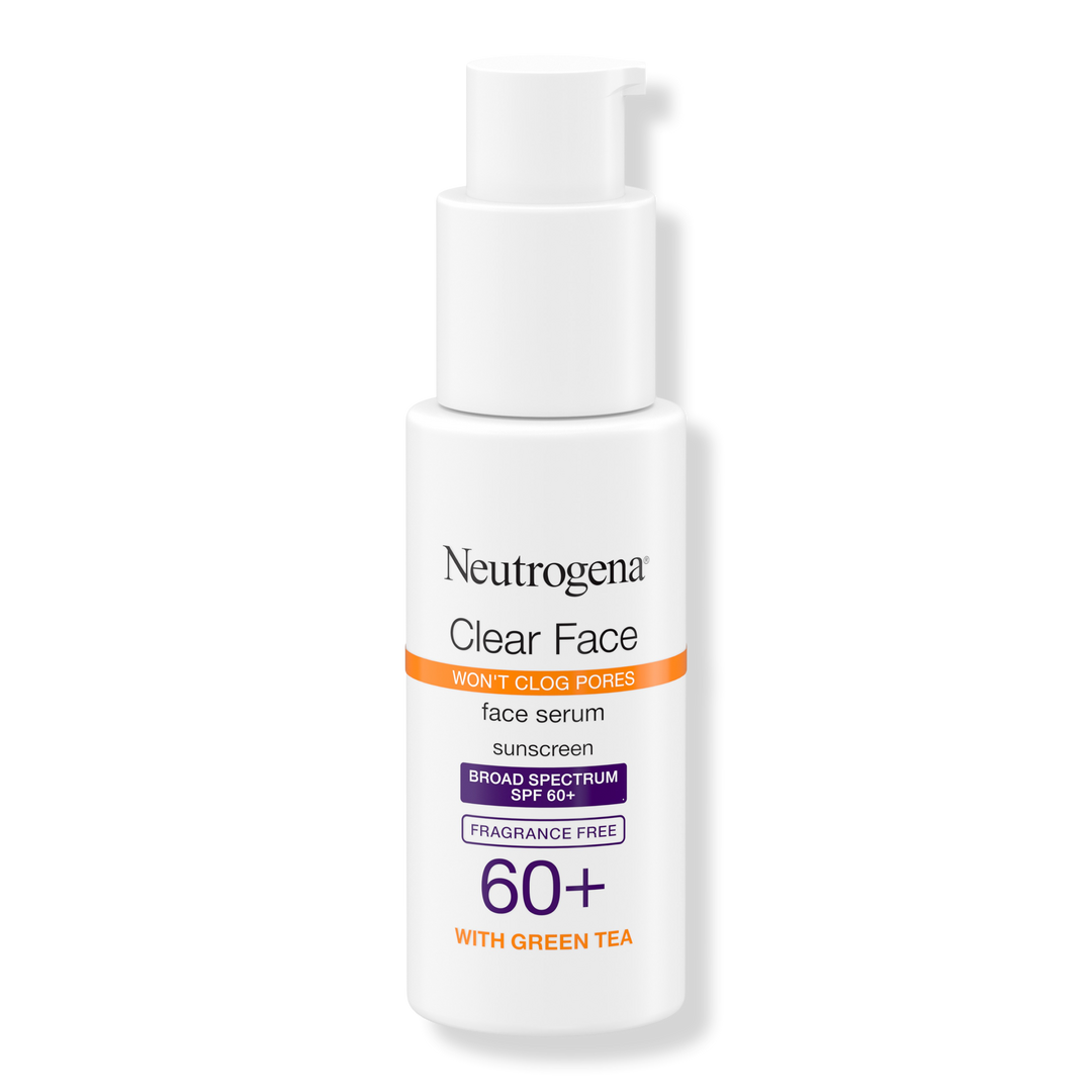 Neutrogena Clear Face Serum Sunscreen with Green Tea, SPF 60+