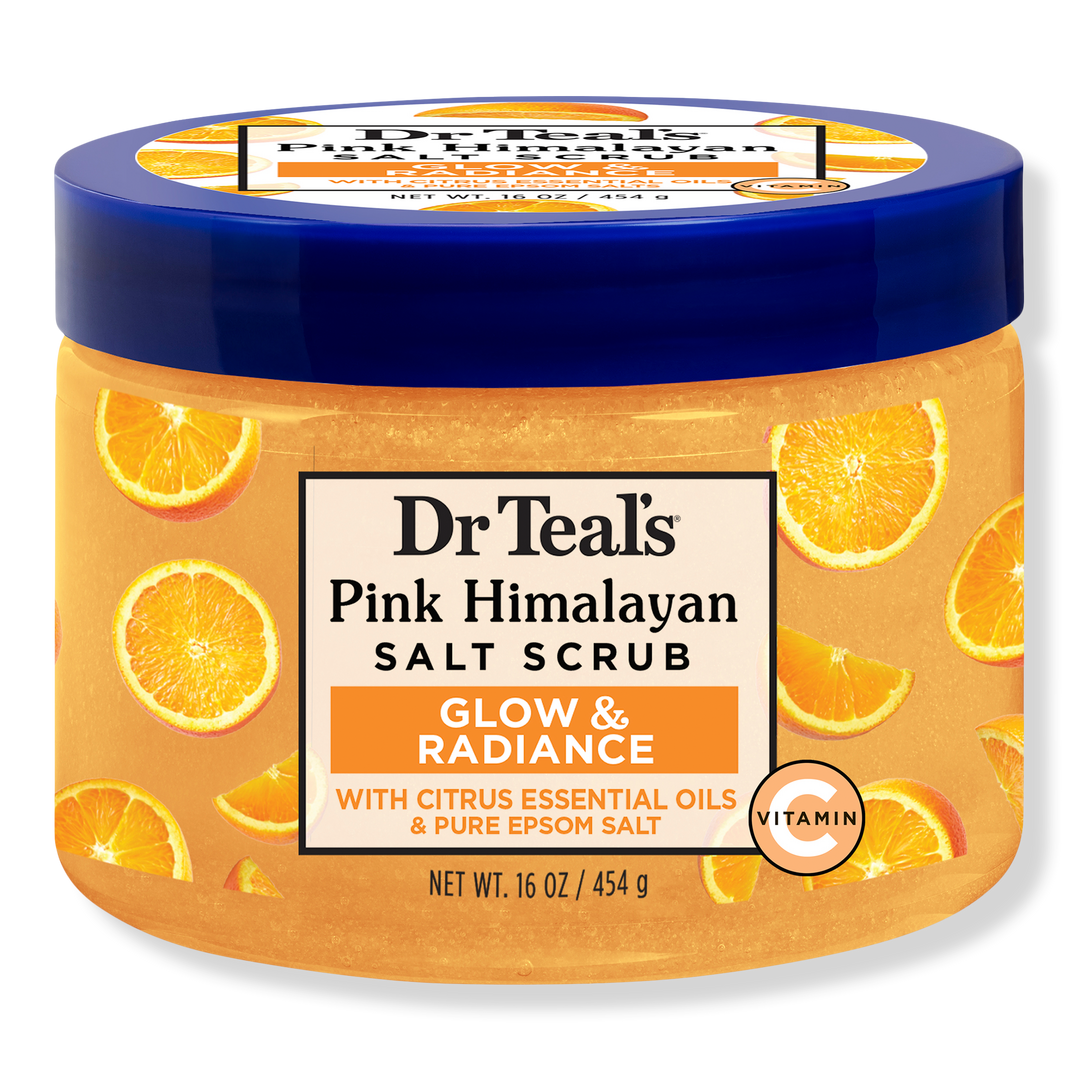 Dr Teal's Glow & Radiance Salt Scrub with Pure Epsom Salt & Citrus