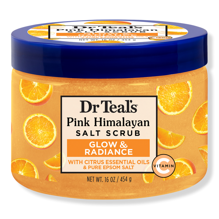 Dr Teal's Glow & Radiance Salt Scrub with Pure Epsom Salt & Citrus