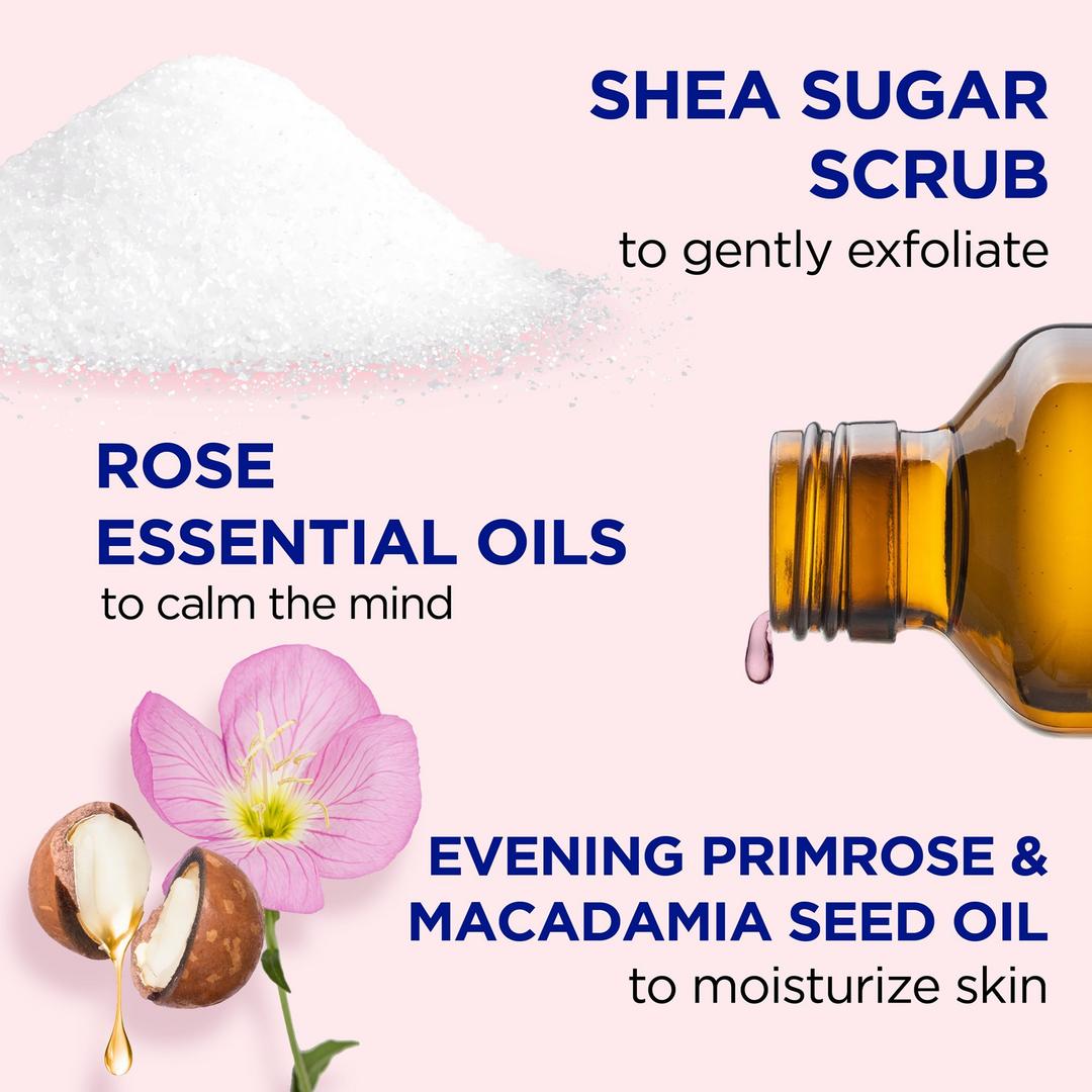 Dr Teal's Shea Sugar Scrub with Rose Essential Oil & Macadamia Oil