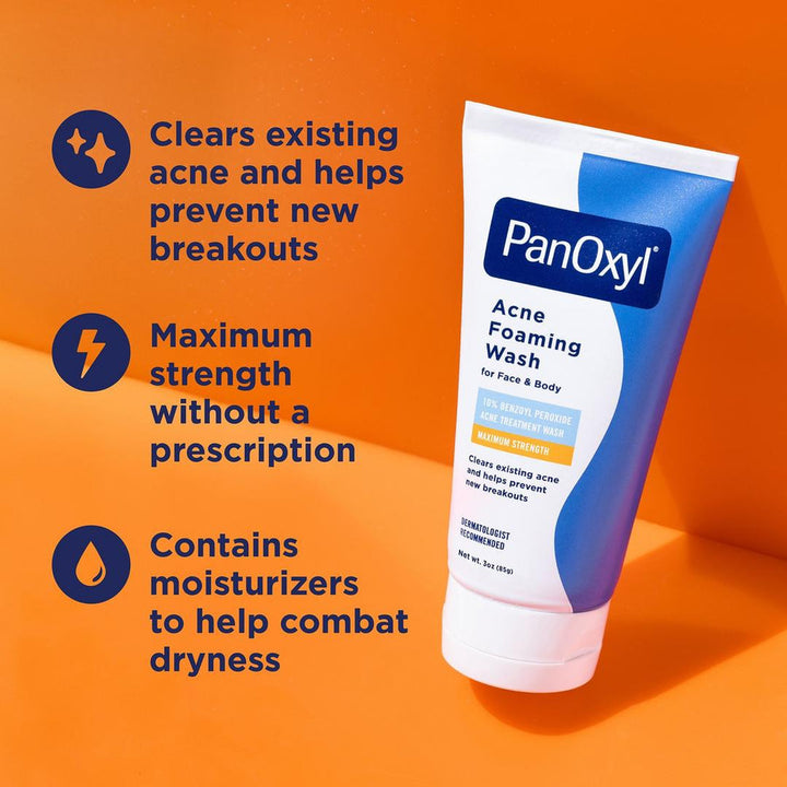 PanOxyl - Acne Foaming Wash with 10% Benzoyl Peroxide - 85 g