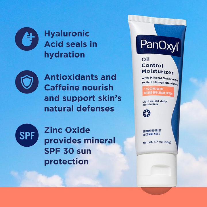 PanOxyl Oil Control Moisturizer with Broad Spectrum SPF 30 Mineral Sunscreen