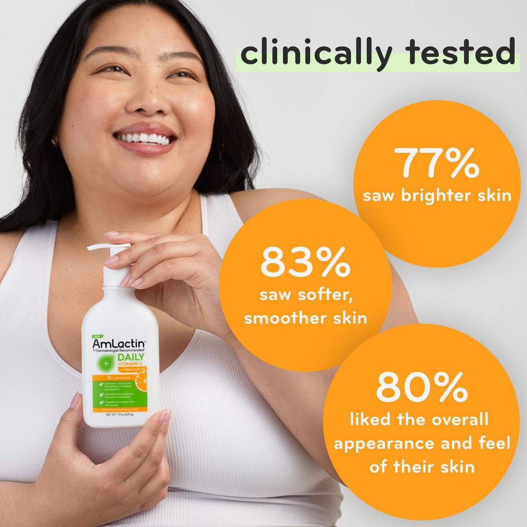 AmLactin Daily Vitamin C Lotion with 7% Lactic Acid AHA