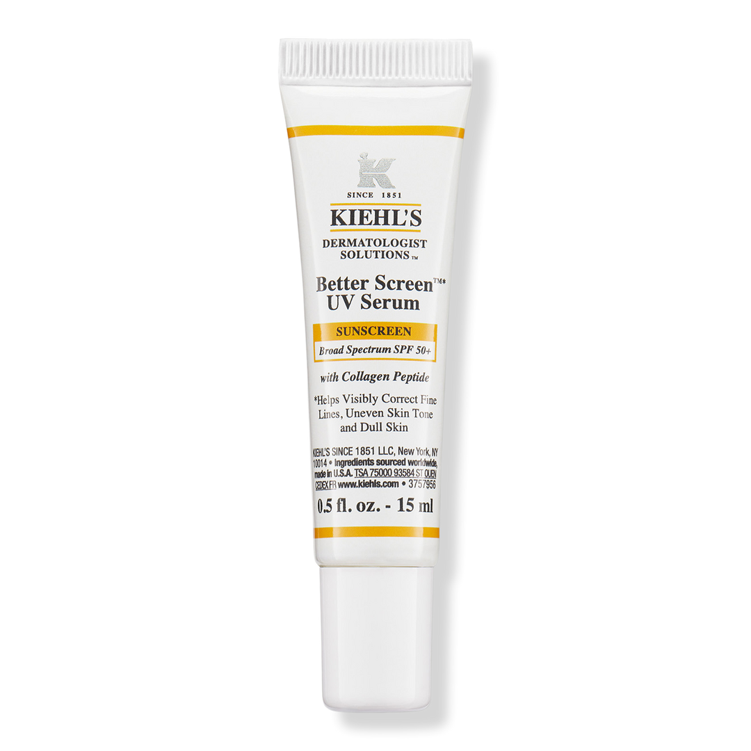 Kiehl's - Sérum UV Better Screen SPF 50+ Peptide de collagène - Anti-âge - Booste la peau - Éclat - 50 ml
