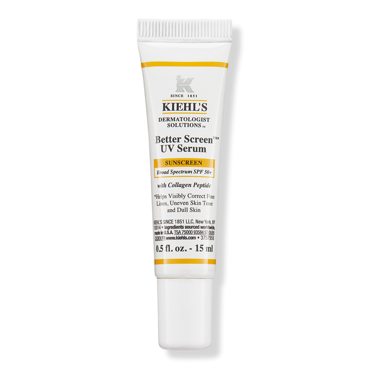 Kiehl's - Sérum UV Better Screen SPF 50+ Peptide de collagène - Anti-âge - Booste la peau - Éclat - 50 ml