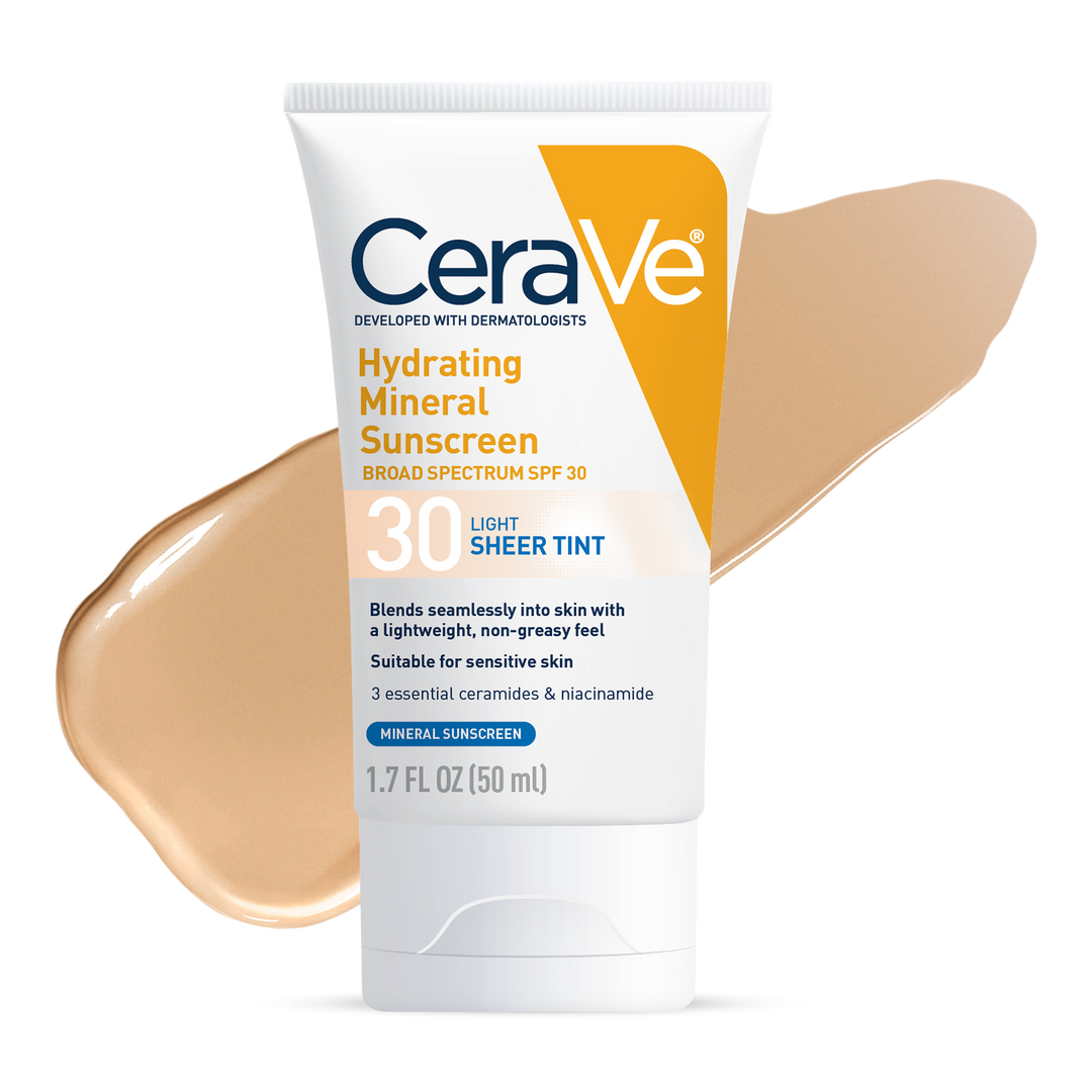 CeraVe Hydrating Mineral Sunscreen Face Lotion with Sheer Tint SPF 30