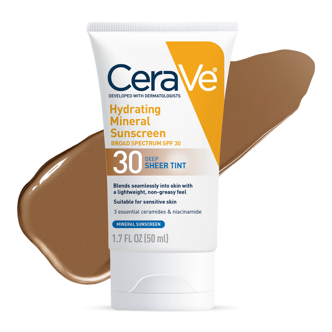 CeraVe Hydrating Mineral Sunscreen Face Lotion with Sheer Tint SPF 30