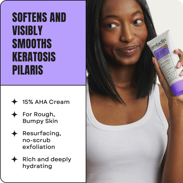 Crème AmLactin KP Bumps Be Gone avec 15 % d'acide lactique AHA