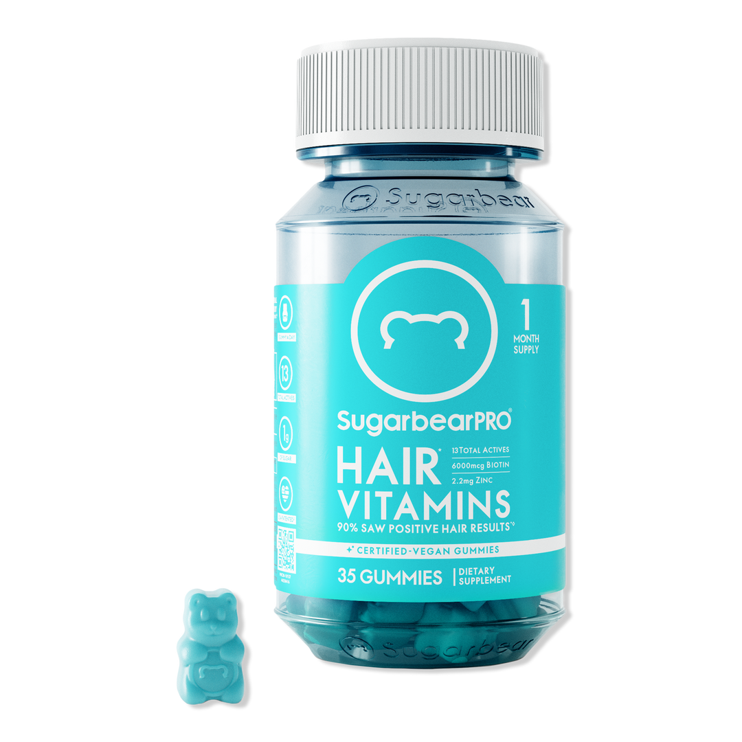 Sugarbear Hair Vitamin Vegan Kosher Gummy Multivitamin + Extra Strength Biotin