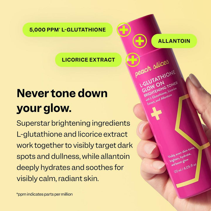 Peach Slices L-Glutathione Glow On Brightening Toner