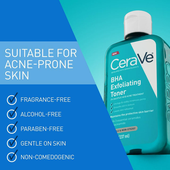 CeraVe BHA Exfoliating Toner with Salicylic Acid