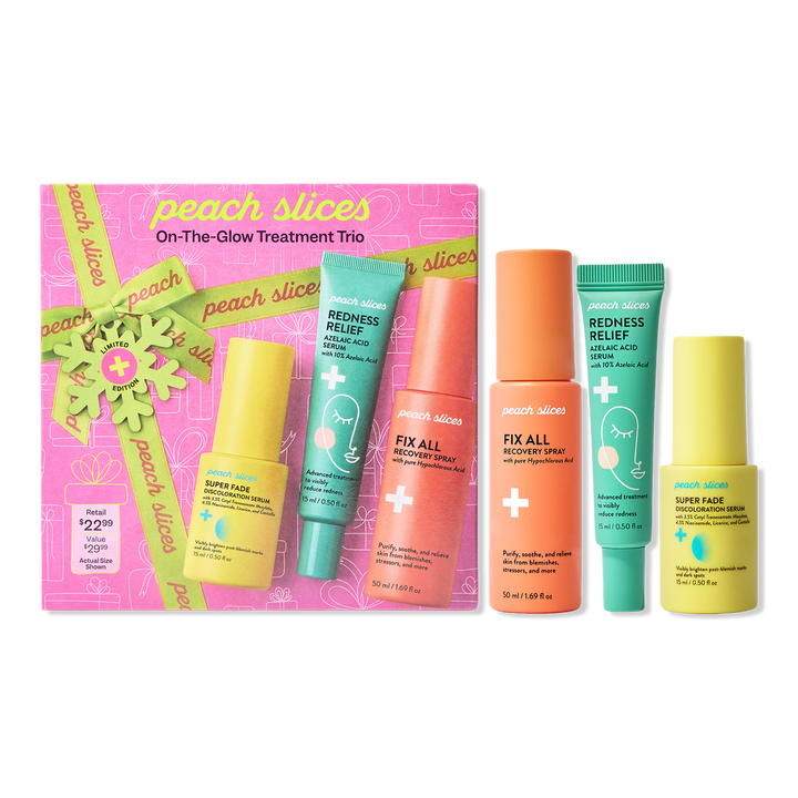 Peach Slices On-The-Glow Treatment Trio 3-Piece Skincare Set