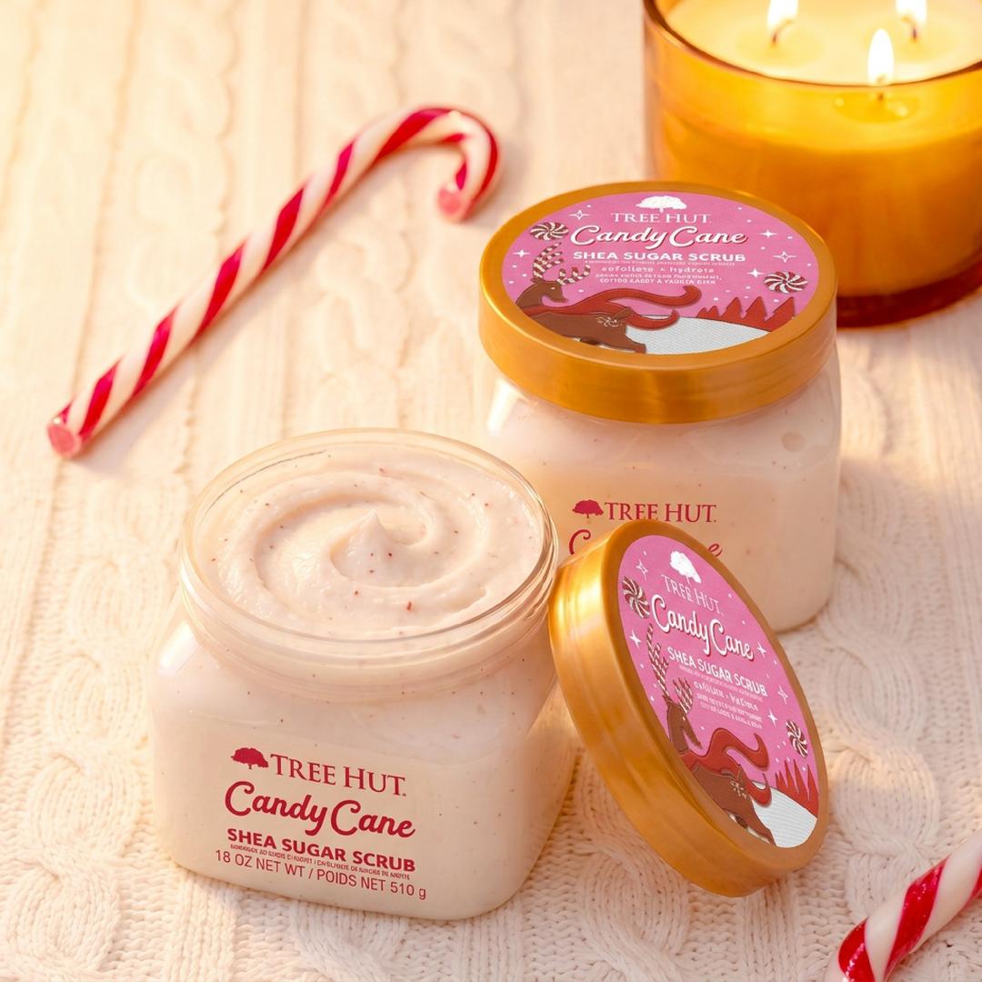 Tree Hut Candy Cane Shea Sugar Scrub Exfoliating Body Scrub