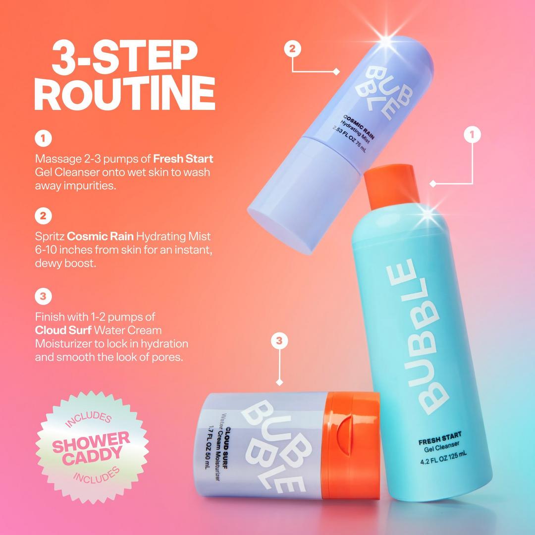 Bubble Show Stopper 3-Step Balancing Skincare Routine Set