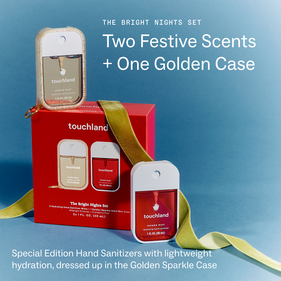 Touchland Special Edition Bright Nights Hand Sanitizer 2-Piece Set + Case