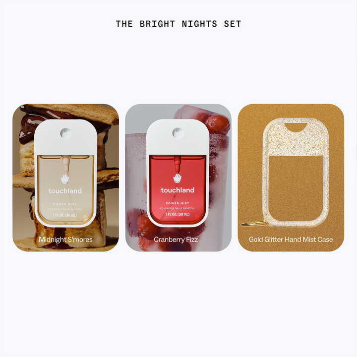 Touchland Special Edition Bright Nights Hand Sanitizer 2-Piece Set + Case