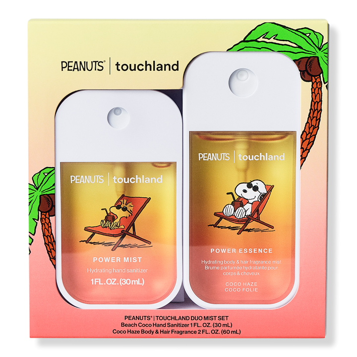 Touchland x Peanuts Hand Sanitizer + Body & Hair Mist 2-Piece Set
