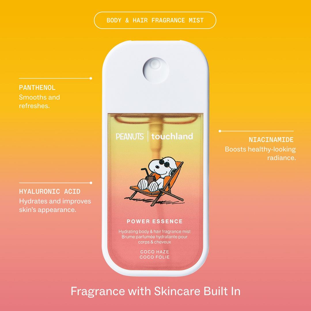 Touchland x Peanuts Hand Sanitizer + Body & Hair Mist 2-Piece Set