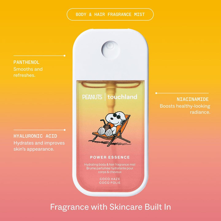 Touchland x Peanuts Hand Sanitizer + Body & Hair Mist 2-Piece Set