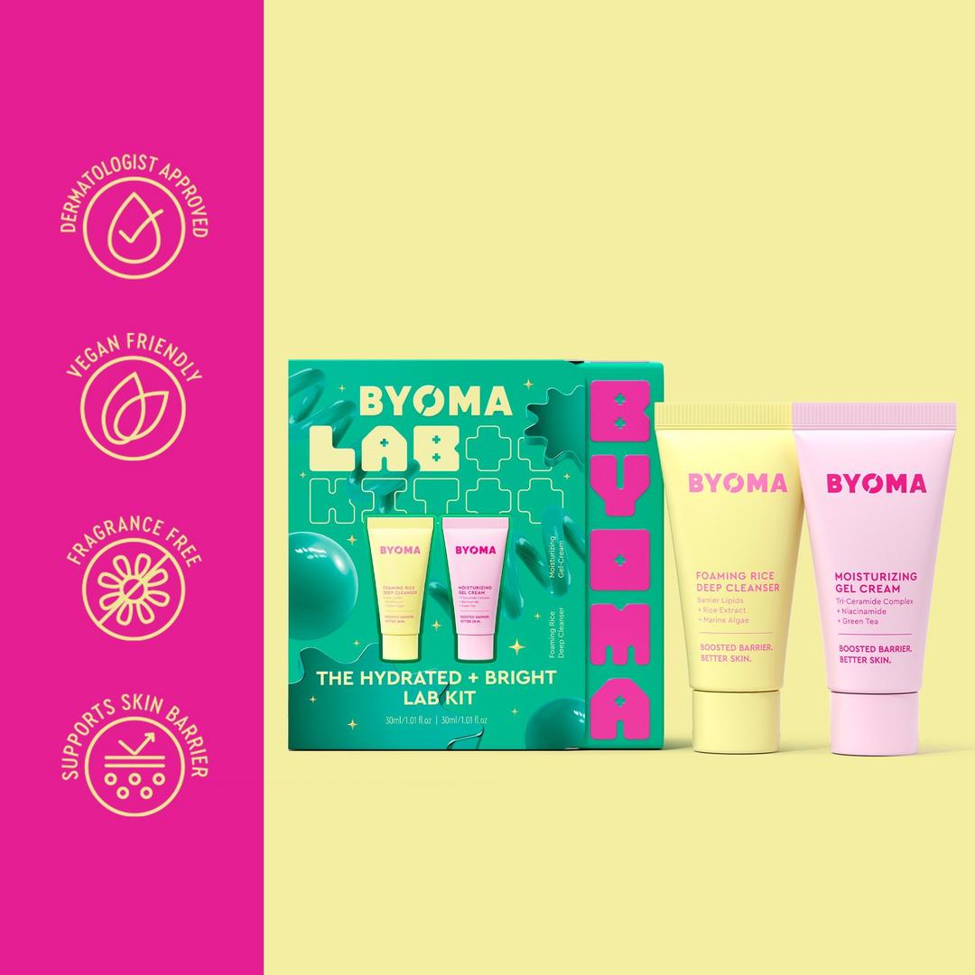 BYOMA Hydrated + Bright Lab Kit Cleanser & Moisturizer Set