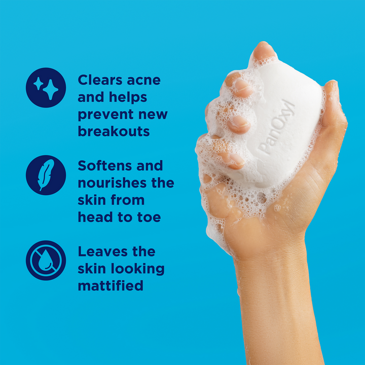 PanOxyl Acne Cleansing Bar 2% Salicylic Acid for Face & Body