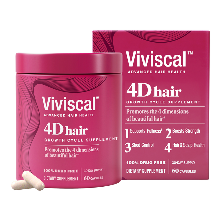 Viviscal 4D Hair Growth Cycle Supplement with Keratin, Biotin & Zinc