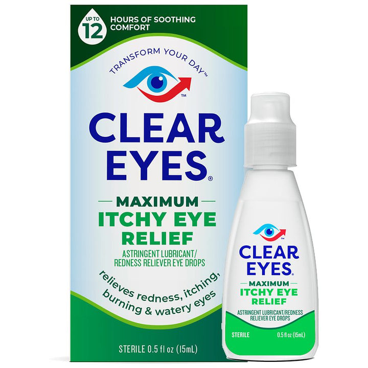 Clear Eyes Maximum Itchy Eye Relief – Fast-Acting Allergy Eye Drops