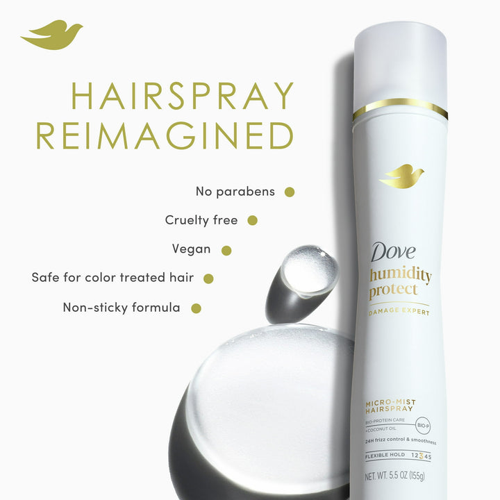 Dove Flexible Hold Styling Hairspray Protection Against Humidity Micro-Mist 24H Frizz Control
