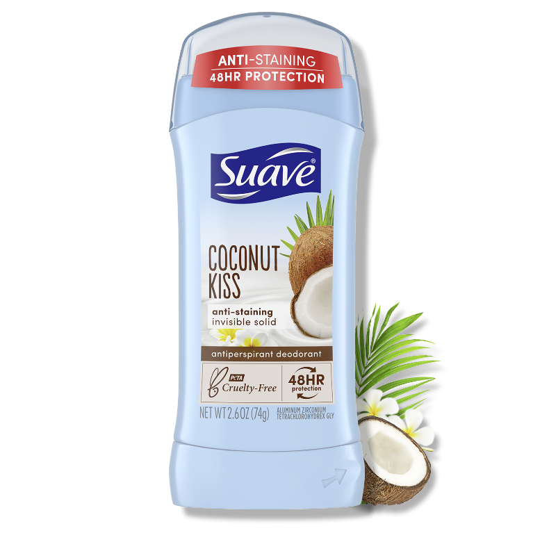 Suave - Coconut Kiss Invisible Solid Antiperspirant Deodorant Stick - 74g