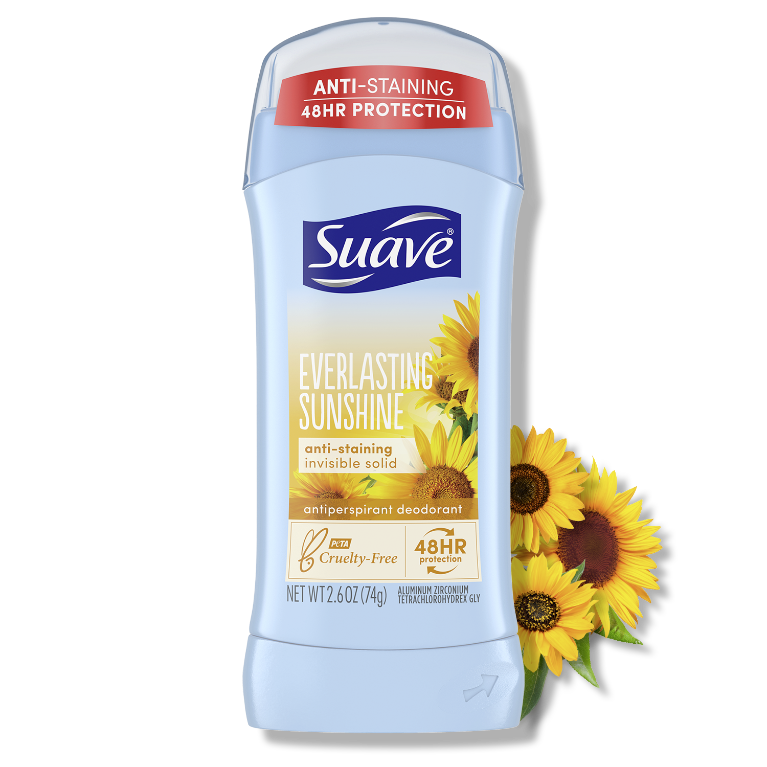 Suave - Everlasting Sunshine Invisible Antiperspirant Deodorant Stick -74g