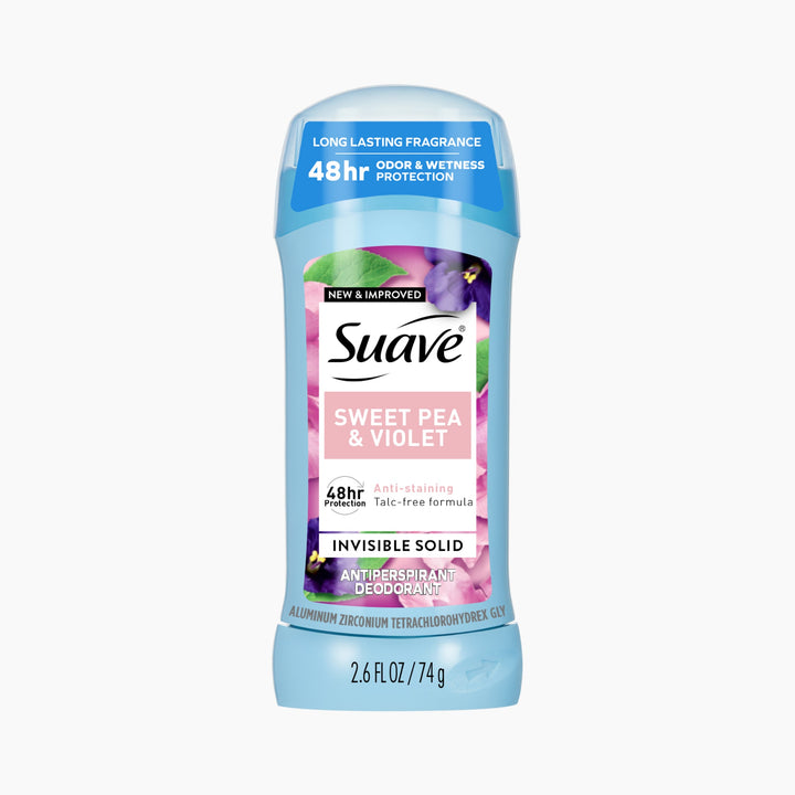 Suave - Sweet Pea & Violet Invisible Solid Antiperspirant Deodorant Stick - 74g