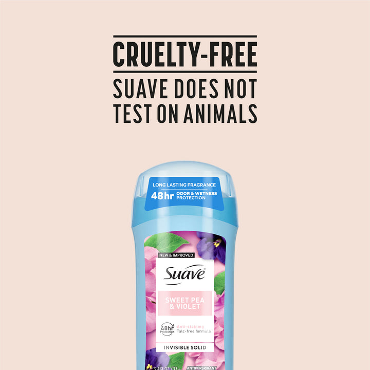 Suave - Sweet Pea & Violet Invisible Solid Antiperspirant Deodorant Stick - 74g