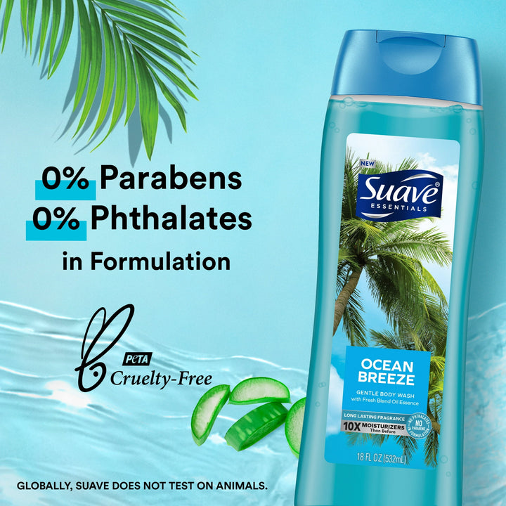 Suave - Essentials Body Wash - Ocean Breeze - 532 ml