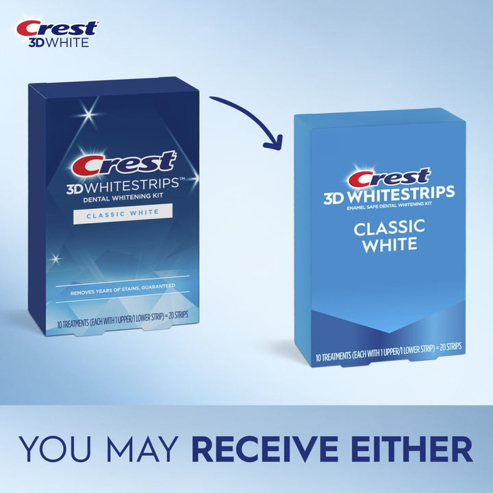 Crest 3DWhitestrips Classic White at-Home Teeth Whitening Kit