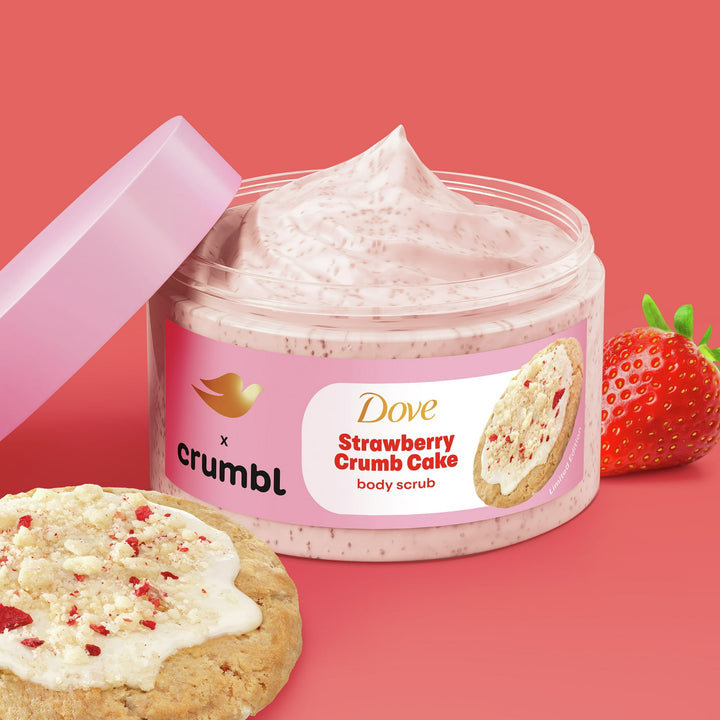 Dove x Crumbl Exfoliating Body Scrub Strawberry Cookie