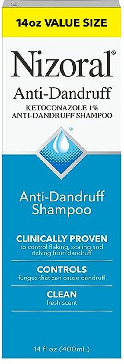 Nizoral - Anti Dandruff Shampoo with 1% Ketoconazole - Clean Fresh Scent - 400 ml