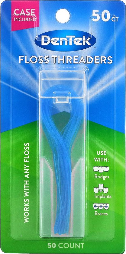 DenTek Flossdraadsnijders - Pour beugels, bruggen et implantaten - 50 pièces (paquet de 1)