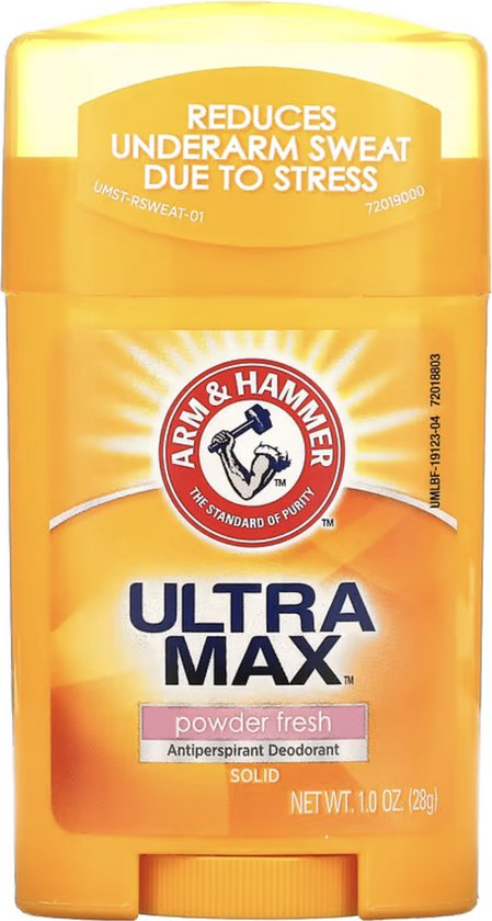 Arm & Hammer, UltraMax, Solid Deodorant, Powder Fresh 28 g