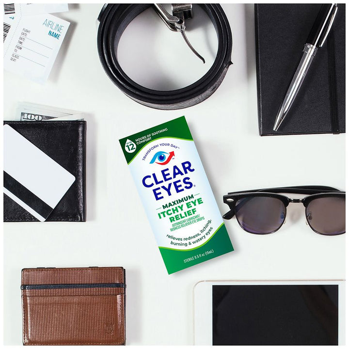 Clear Eyes Maximum Itchy Eye Relief – Fast-Acting Allergy Eye Drops