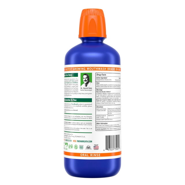 TheraBreath Healthy Mouthwash - Mondspoeling - Mondwater - Rinse Mint - 1 Liter
