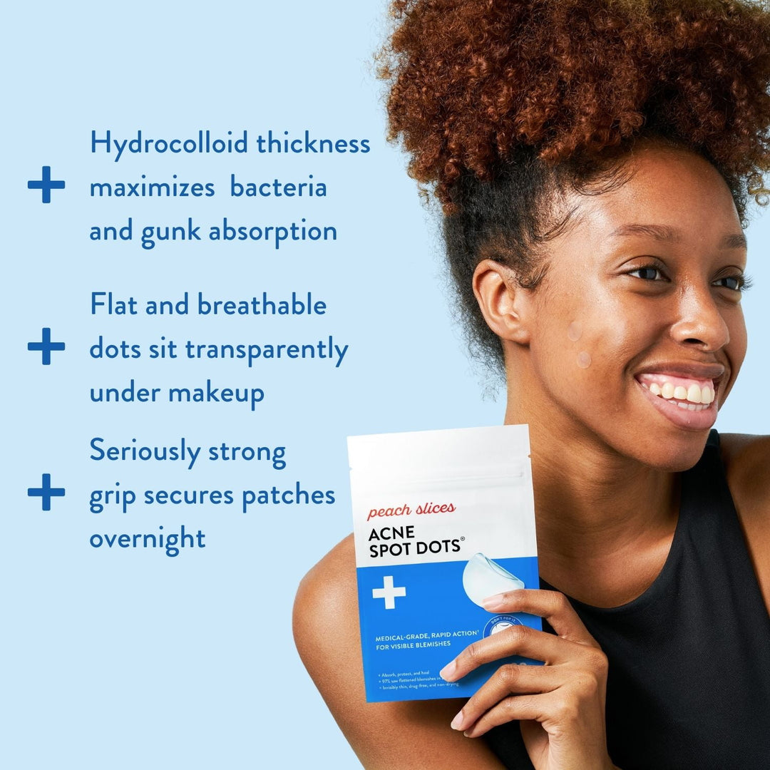 Perzikschijfjes - Acne-vlekjes - Hydrocolloïde puistjespleisters - 60 stuks
