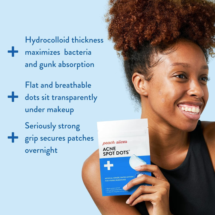 Perzikschijfjes - Acne-vlekjes - Hydrocolloïde puistjespleisters - 60 stuks