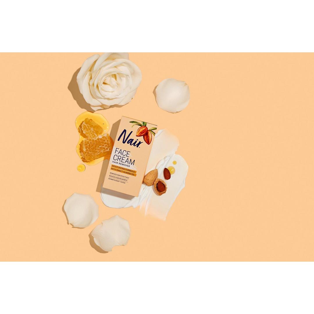 Nair Cream Hair Remover for Face with Almond Oil