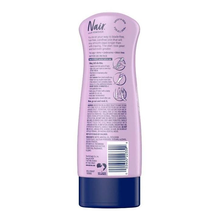 Nair - Lichaamscrème voor ontharing - Cacaoboter - Vitamine E - Been en lichaam - Haarverwijderaar