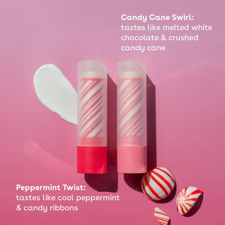 eos Holiday Lip Balm Sticks- Peppermint Twist & Candy Cane Swirl