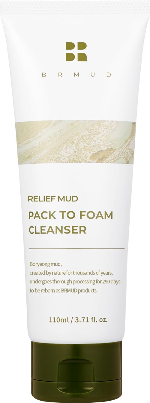 BRMUD Relief Mud Pack to Foam Cleanser – 2-in-1 Korean Skincare