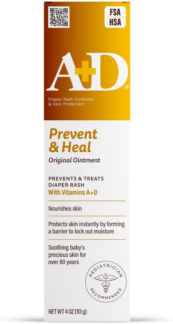 A+D Original Diaper Rash Ointment with Lanolin & Petrolatum