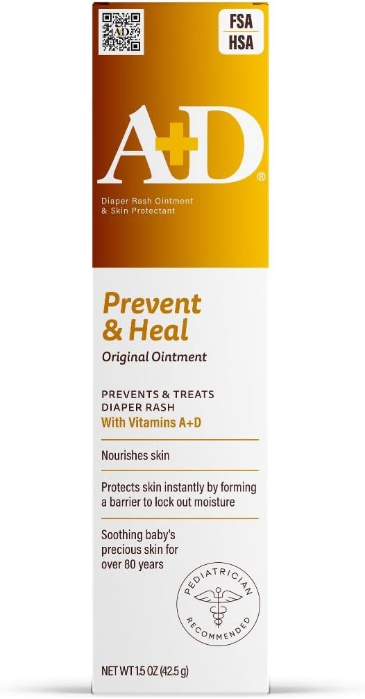 A+D Original Diaper Rash Ointment with Lanolin & Petrolatum
