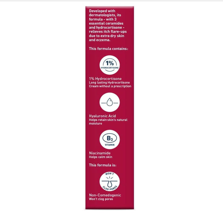CeraVe Hydrocortison crème 1% - Eczeembehandeling en droge huid jeukverlichtende crème - 28g